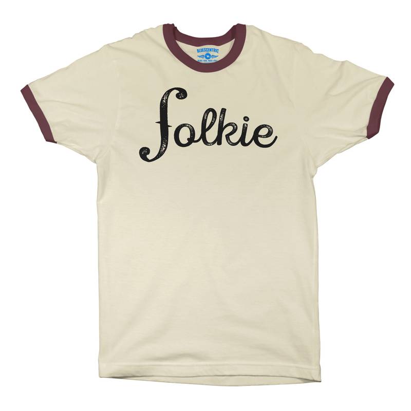 Folkie Ringer T-Shirt in Natural Maroon
