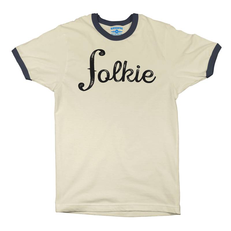 Folkie Ringer T-Shirt in Natural Midnight Navy