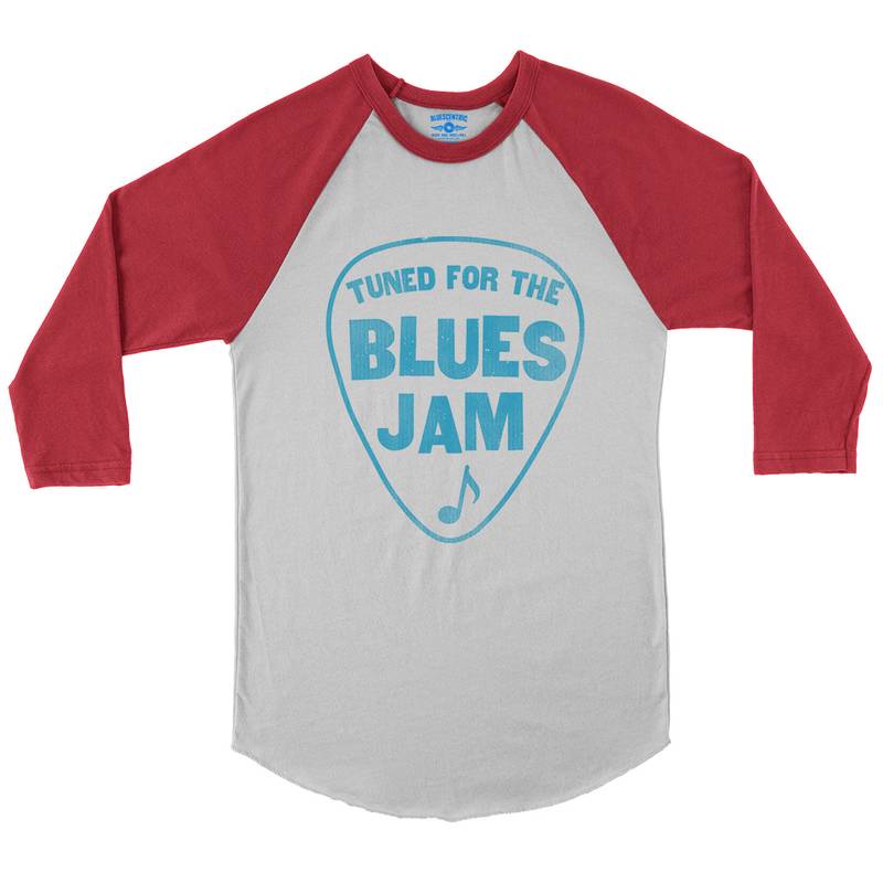 Tuned for the Blues Jam Baseball T-Shirt in default