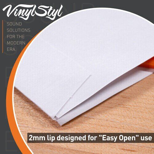 Vinyl Styl® VS-P-023 12 Inch Archival Inner Record Sleeves - HDPE-Lined - 50 Count (White) Bags / Sleeves (Large Item, Audiophile, White)