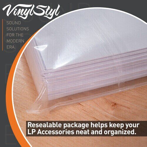 Vinyl Styl® VS-P-023 12 Inch Archival Inner Record Sleeves - HDPE-Lined - 50 Count (White) Bags / Sleeves (Large Item, Audiophile, White)
