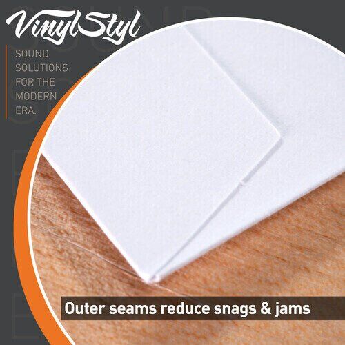 Vinyl Styl® VS-P-023 12 Inch Archival Inner Record Sleeves - HDPE-Lined - 50 Count (White) Bags / Sleeves (Large Item, Audiophile, White)