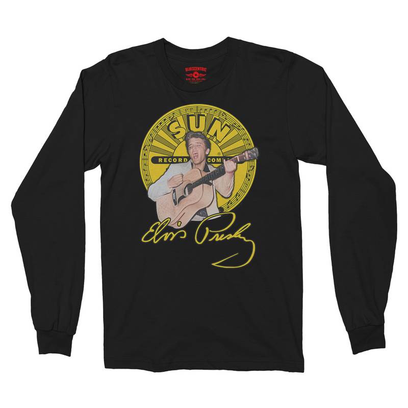 Elvis Presley 1955 Long Sleeve T-Shirt - Black