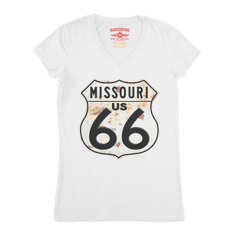 Route 66 Missouri V-Neck T Shirt - Women's - White