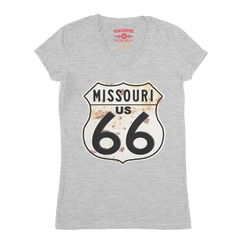 Route 66 Missouri V-Neck T Shirt - Women's - Athletic Heather