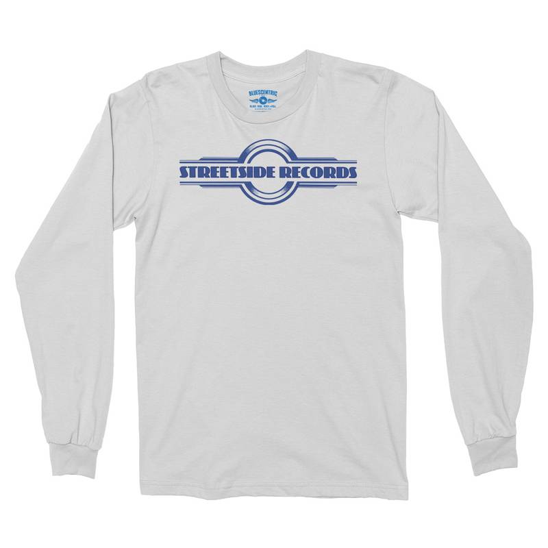 Vintage Streetside Record Store Long Sleeve T-Shirt - White