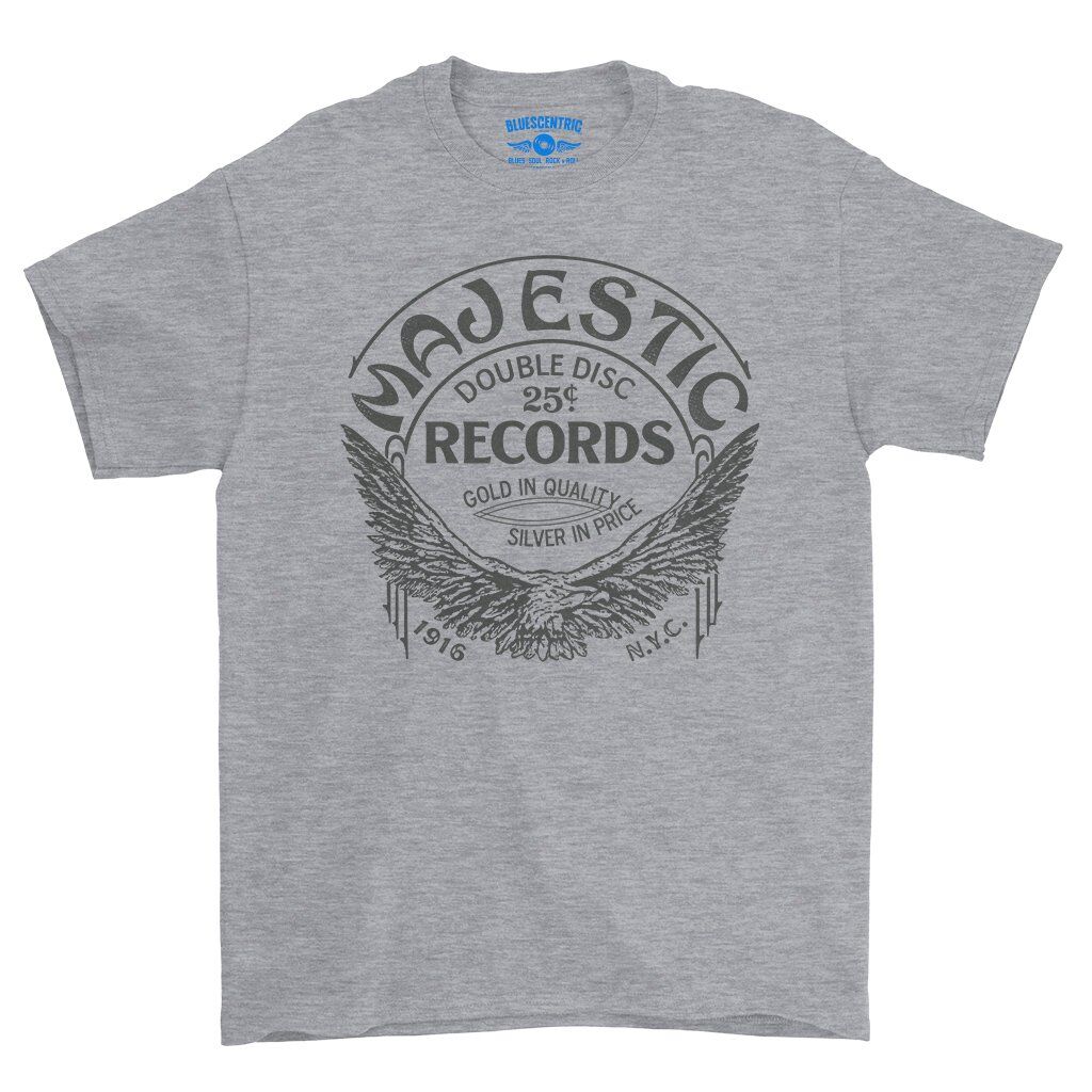 Majestic Records Gold Eagle T-Shirt - Heavy Cotton - Athletic Heather