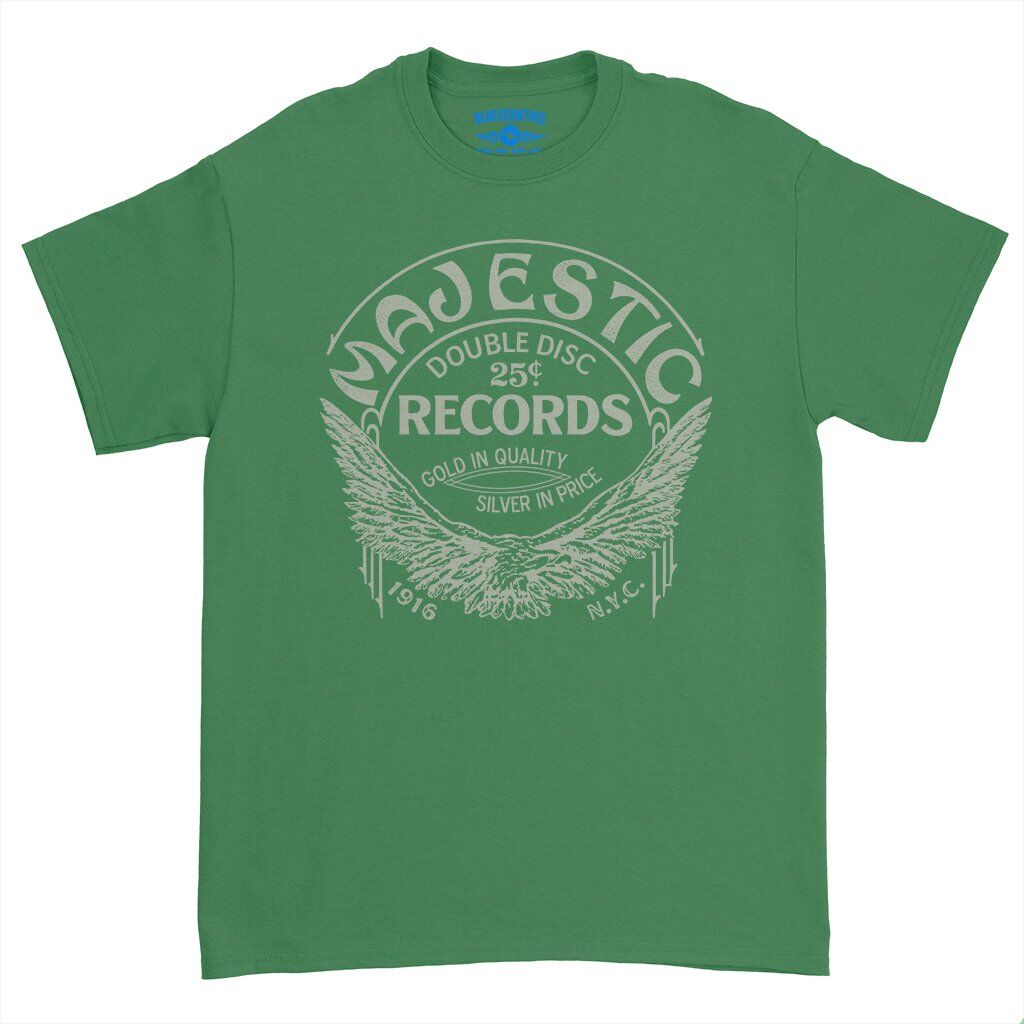 Majestic Records Gold Eagle T-Shirt - Heavy Cotton - Kelly