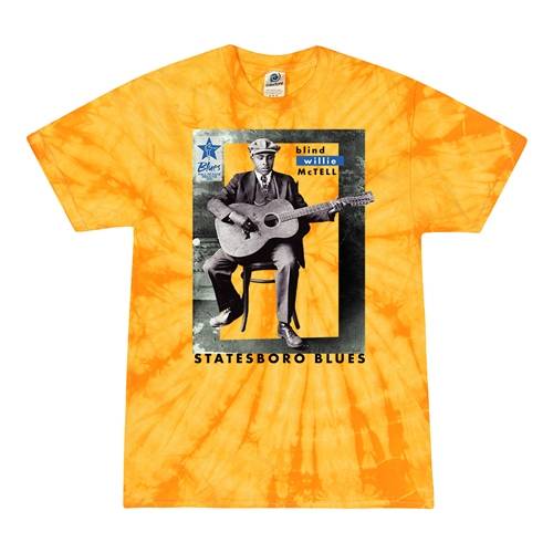 Ltd. Ed. Blues Hall of Fame Blind Willie McTell Tie-Dye T-Shirt - Yellow