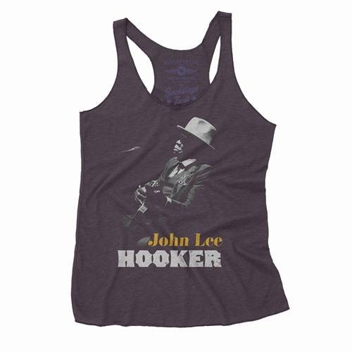 Graphic John Lee Hooker Silhouette Racerback Tank - Women's