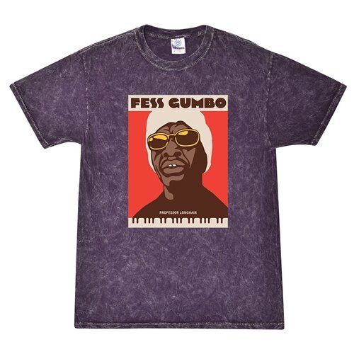 Professor Longhair Fess Gumbo Mineral Wash T-Shirt - Justice Purple
