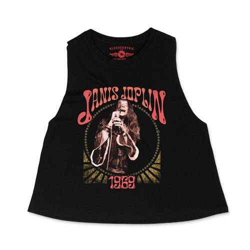 Graphic Janis Joplin 1969 Racerback Crop Top - Women's