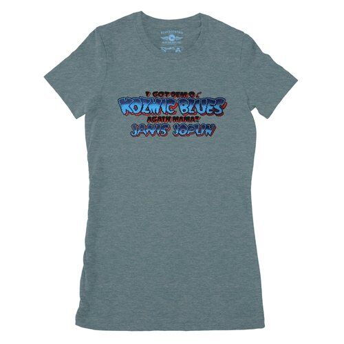 Janis Joplin Got Dem Ol' Kozmic Blues Album Cover Ladies T Shirt - Relaxed Fit