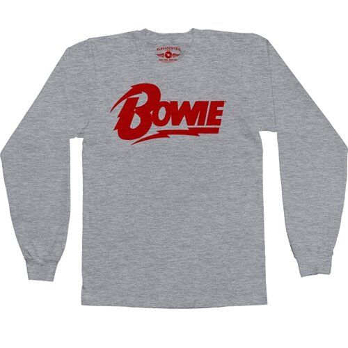 Red David Bowie Diamond Logo Long Sleeve T-Shirt