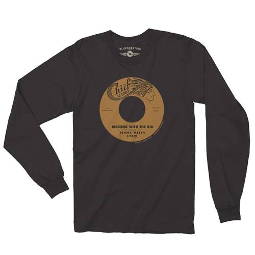 Junior Wells Messin with the Kid Vinyl Record Long Sleeve T-Shirt