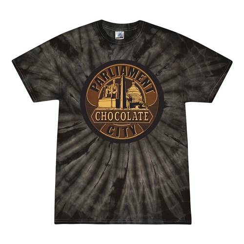 Parliament Chocolate City Album Cover Tie-Dye T-Shirt - Black