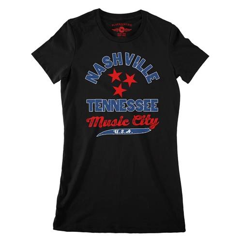Nashville Tristar Music City Ladies T Shirt - Relaxed Fit