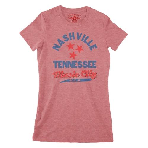 Nashville Tristar Music City Ladies T Shirt - Relaxed Fit