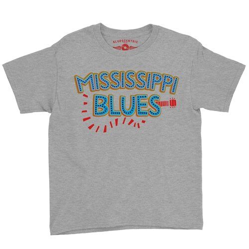Mississippi Blues Youth T-Shirt - Lightweight Vintage Children & Toddlers