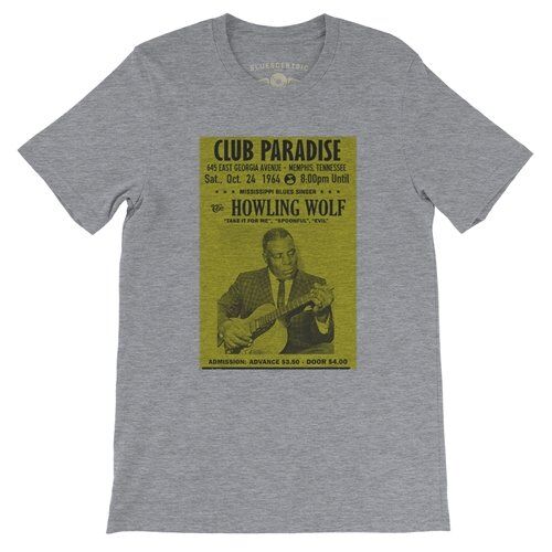 Howlin Wolf Vintage Concert T Shirt - Lightweight Vintage Style