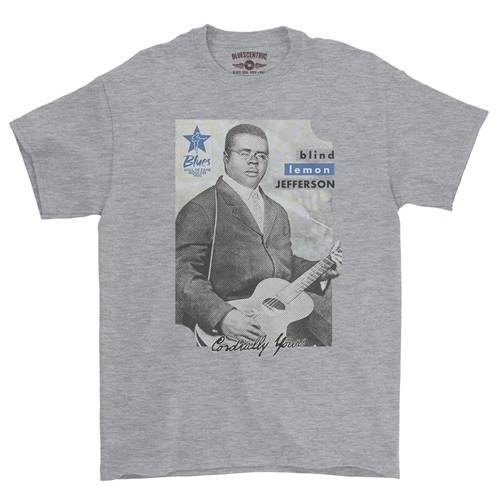 Ltd. Ed. Blues Hall of Fame Blind Lemon Jefferson T-Shirt - Classic Heavy Cotton