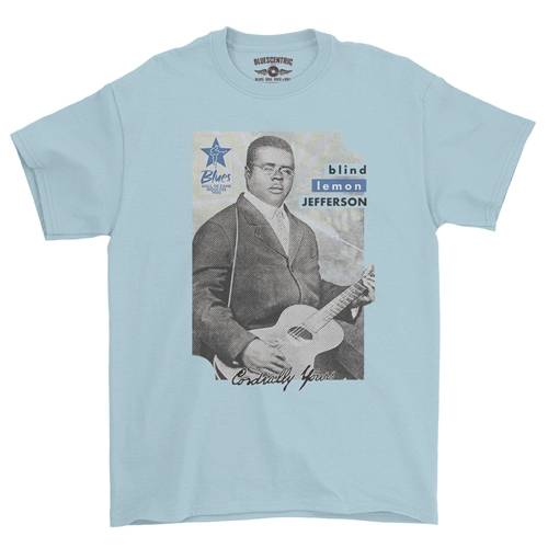 Ltd. Ed. Blues Hall of Fame Blind Lemon Jefferson T-Shirt - Classic Heavy Cotton