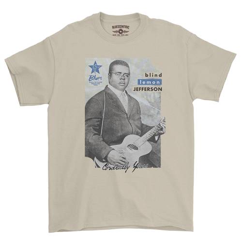 Ltd. Ed. Blues Hall of Fame Blind Lemon Jefferson T-Shirt - Classic Heavy Cotton