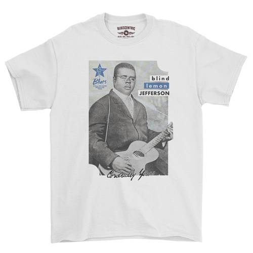 Ltd. Ed. Blues Hall of Fame Blind Lemon Jefferson T-Shirt - Classic Heavy Cotton