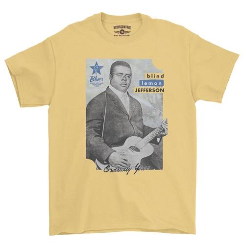 Ltd. Ed. Blues Hall of Fame Blind Lemon Jefferson T-Shirt - Classic Heavy Cotton