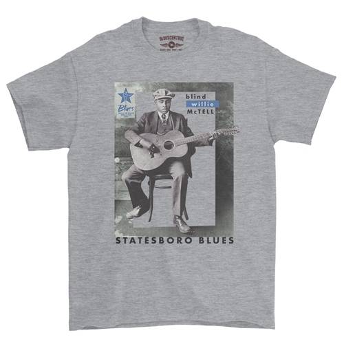 Ltd. Ed. Blues Hall of Fame Blind Willie McTell T-Shirt - Classic Heavy Cotton