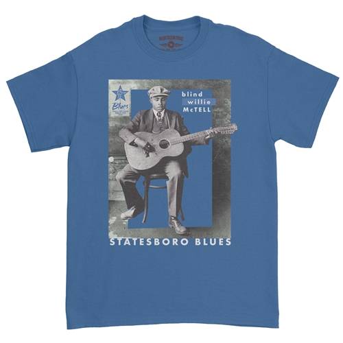 Ltd. Ed. Blues Hall of Fame Blind Willie McTell T-Shirt - Classic Heavy Cotton