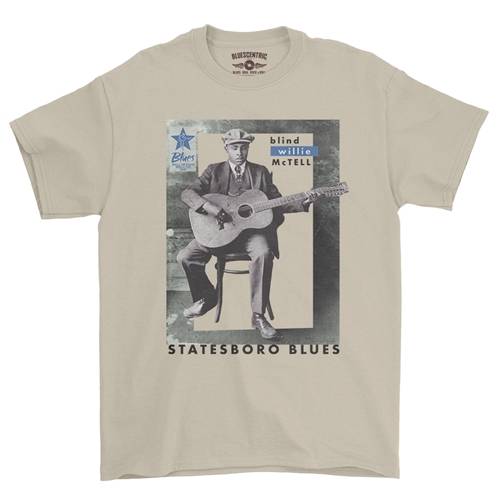 Ltd. Ed. Blues Hall of Fame Blind Willie McTell T-Shirt - Classic Heavy Cotton