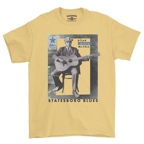 Ltd. Ed. Blues Hall of Fame Blind Willie McTell T-Shirt - Classic Heavy Cotton