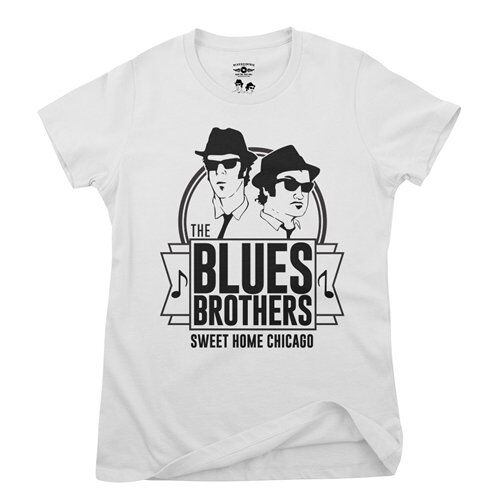 Blues Brothers Sweet Home Chicago V-Neck T Shirt - Women's