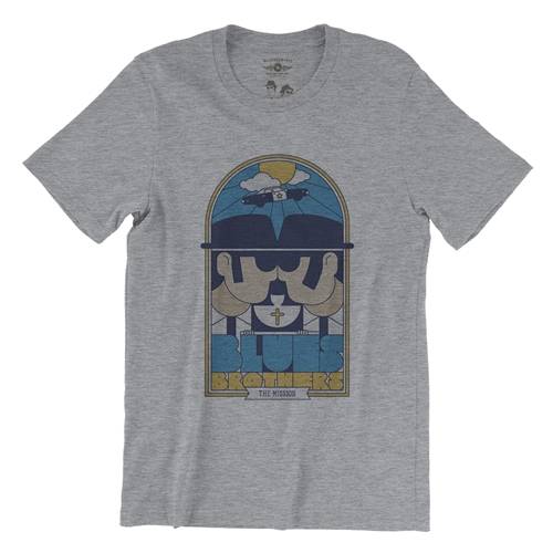 The Blues Brothers Stained Glass T-Shirt - Lightweight Vintage Style