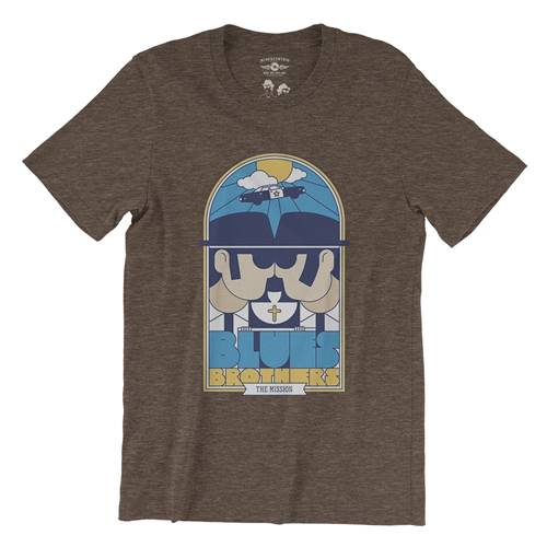 The Blues Brothers Stained Glass T-Shirt - Lightweight Vintage Style