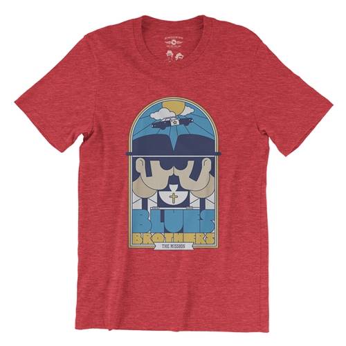 The Blues Brothers Stained Glass T-Shirt - Lightweight Vintage Style