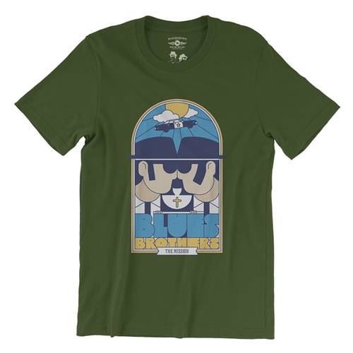 The Blues Brothers Stained Glass T-Shirt - Lightweight Vintage Style