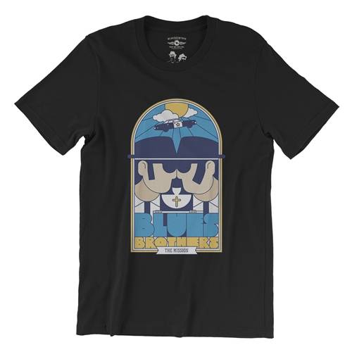 The Blues Brothers Stained Glass T-Shirt - Lightweight Vintage Style