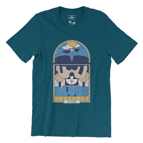 The Blues Brothers Stained Glass T-Shirt - Lightweight Vintage Style