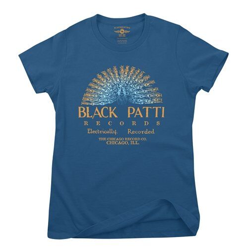 Black Patti Records Blue Peacock Ladies T Shirt - Relaxed Fit