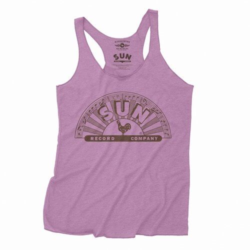 Classic Brown Sun Records Logo Racerback Tank - Women's