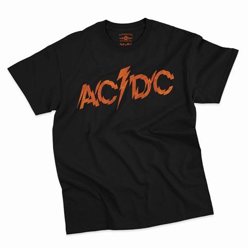 AC/DC Fiery Logo T-Shirt - Classic Heavy Cotton
