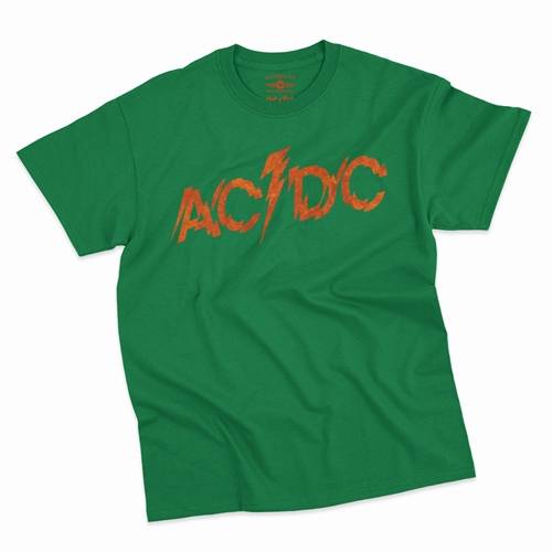 AC/DC Fiery Logo T-Shirt - Classic Heavy Cotton