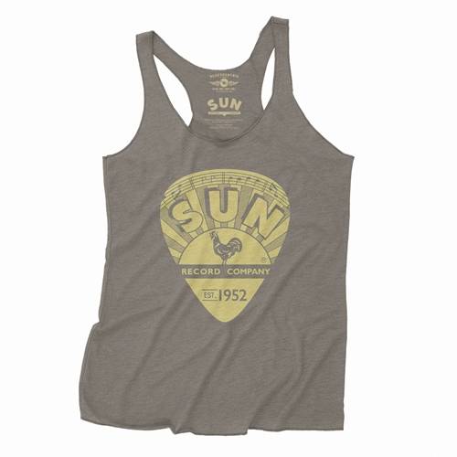 Sun Records Yellow Guitar Pick Racerback Tank - Women's
