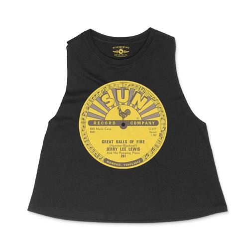 Sun Records Jerry Lee Lewis Great Balls of Fire Racerback Crop Top - Women's