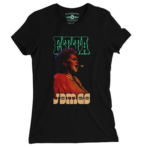 Etta James Red Sequin Ladies T Shirt - Relaxed Fit