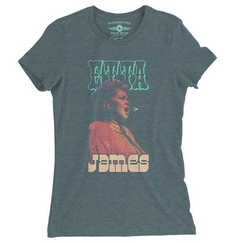 Etta James Red Sequin Ladies T Shirt - Relaxed Fit