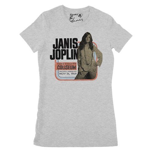 Janis Joplin Vintage Concert Ladies T Shirt - Relaxed Fit