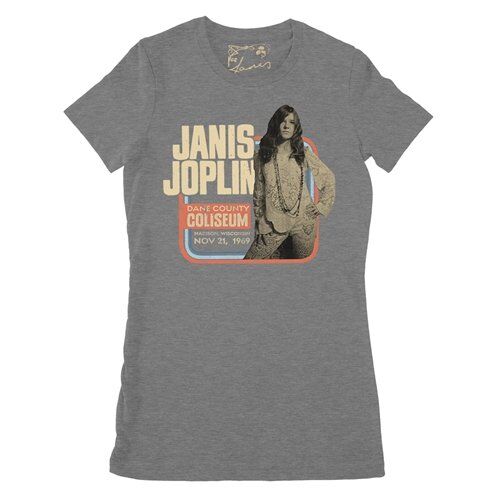 Janis Joplin Vintage Concert Ladies T Shirt - Relaxed Fit